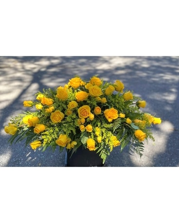 Sunshine Casket Spray Funeral Casket Spray Flowers