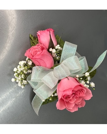 3 Pink Sweetheart Corsage Corsage