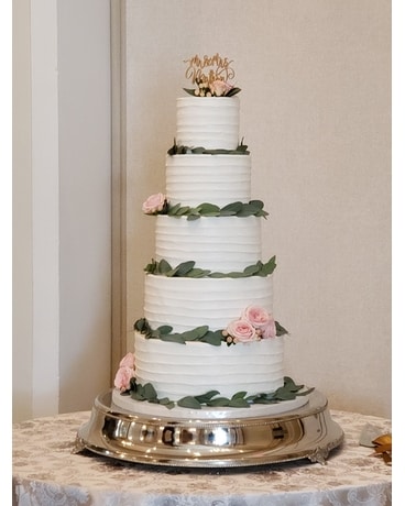 5 Layer Cake Wedding Arrangement