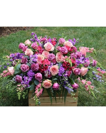 Pink & Lavender Casket spray Flower Arrangement