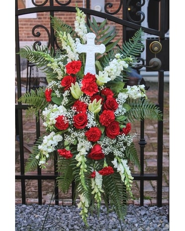 Standing Cross Sympathy Arrangement