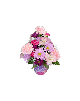 Baby Girl Celebration Flower Arrangement