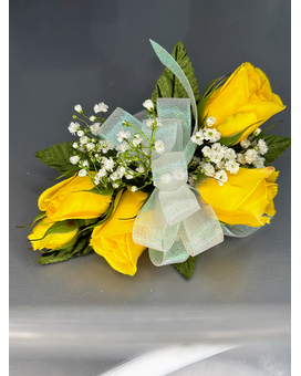 5 Yellow Rose Corsage Corsage