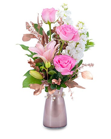 Vintage Pink Flower Arrangement