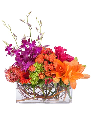 Powerfully Prismatic Flower Arrangement