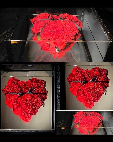Luxury Acrylic Mirrored Heart Box Custom product
