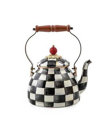 Courtly Check Enamel Tea Kettle 2qt Gifts