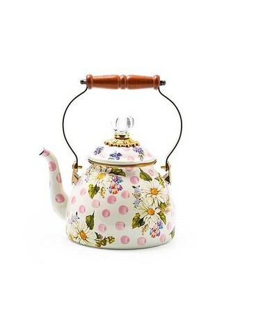 Wildflowers Enamel Tea Kettle - Pink 2qt Gifts