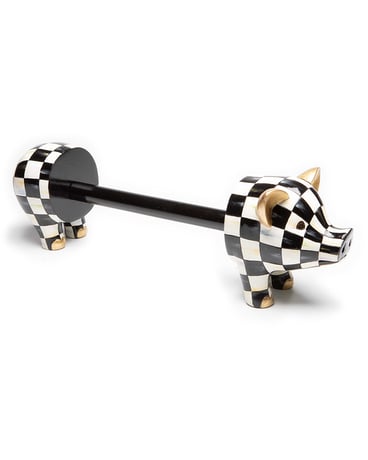 Courtly Check Pig Paper Towel Holder Custom product