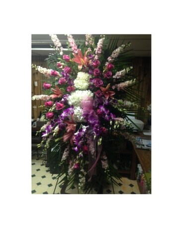Lavender Rose Spray Sympathy Arrangement