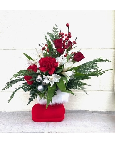 Vintage Christmas Flower Arrangement