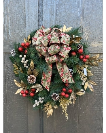 Christmas Silk Wreath Flower Arrangement