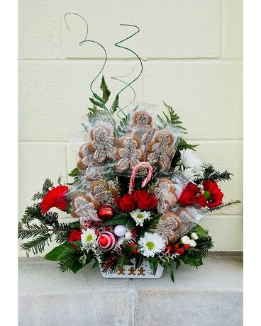 Gingerbread Surprise Flower Arrangement