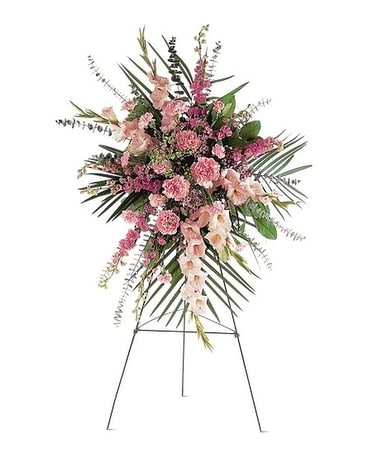 Pink Promise Spray Funeral Arrangement