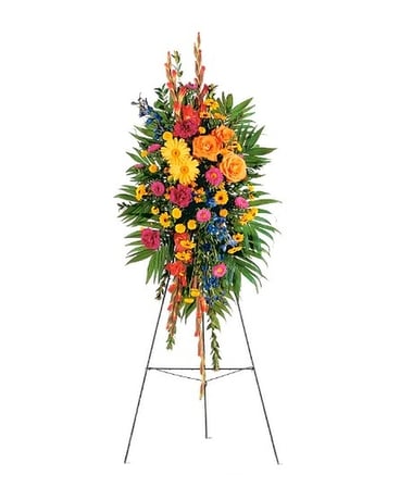 Celebration of Life Standing Spray Funeral Arrangement
