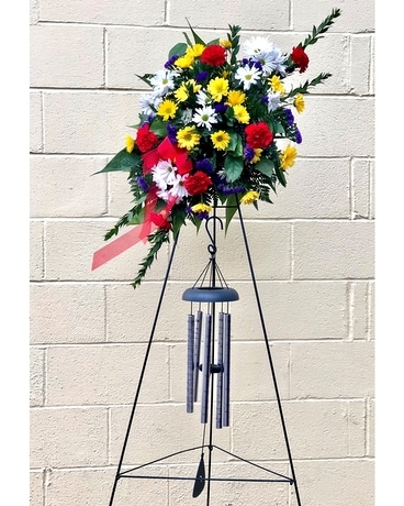 Forever Loved Windchime Spray Sympathy Arrangement