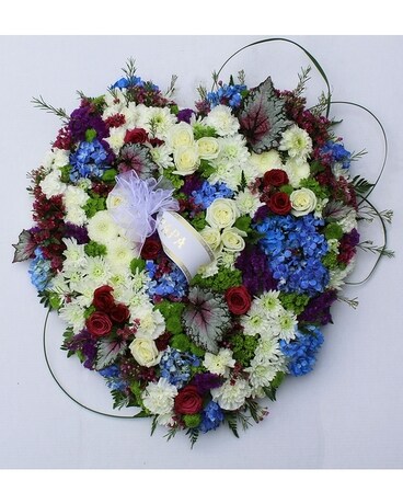 Closed Heart Funeral Arrangement