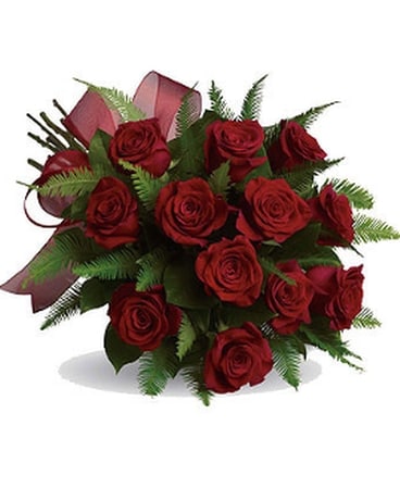 Twelve Red Roses NO VASE Flower Arrangement