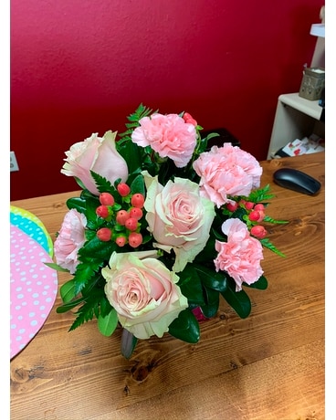 A Cupid of Color Flower Arrangement