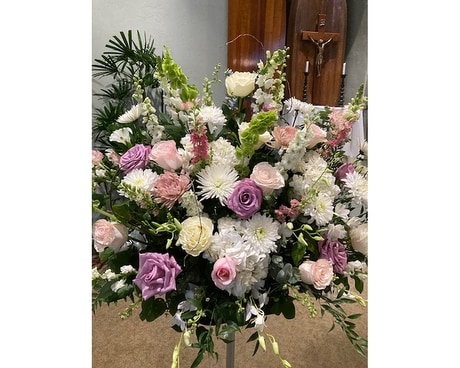 Pastel sympathy arrangement Sympathy Arrangement