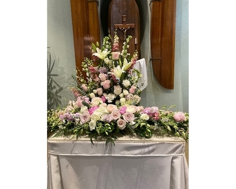 Sympathy Urn Table Arrangement Sympathy Arrangement