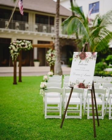 Wedding Ceremony Flower Arrangement