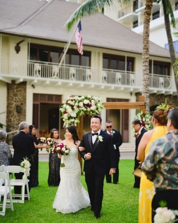 Wedding Ceremony Flower Arrangement
