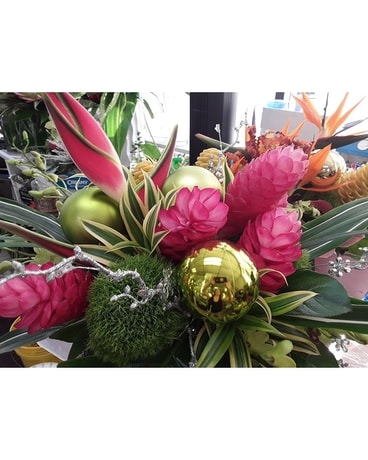 Medium Tropical Christmas Arrangement Flower Arrangement