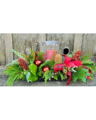 Radiant Reds Centerpiece Flower Arrangement