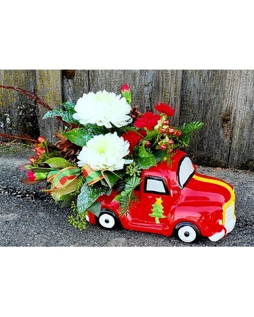 Truckin' the Season Your Way Flower Arrangement
