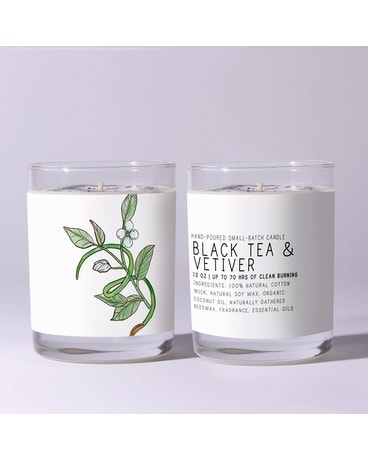 Just Bee Black Tea Vetiver Candle Jar Candle