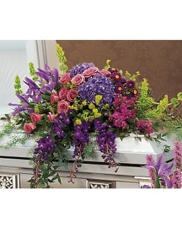 Graceful Tribute Casket Spray Funeral Casket Spray Flowers