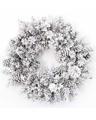 White Pinecone Wreath Gifts