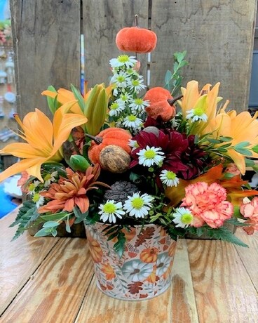 Pumpkin Patch Petals Flower Arrangement