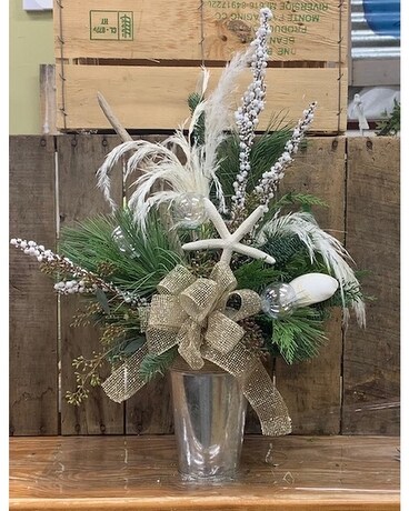 Beachy Winter Wonderland Flower Arrangement
