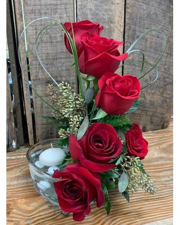 Hearts a Fire Flower Arrangement