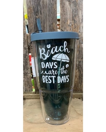 Beach Day Tumbler Flower Arrangement