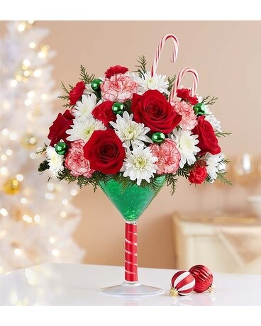 Martini Bouquet™ - Peppermint Flower Arrangement