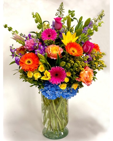 Bursting With Color Flower Arrangement