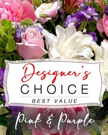 Designer's Choice - Pink & Purple Flower Arrangement