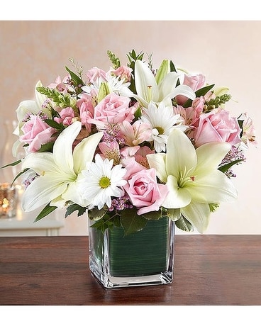 Healing Tears™ Pink & White Flower Arrangement