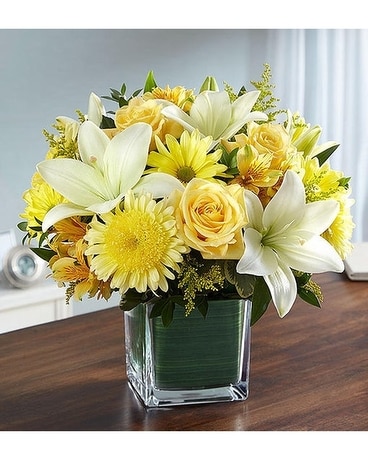 Healing Tears™ Yellow & White Flower Arrangement