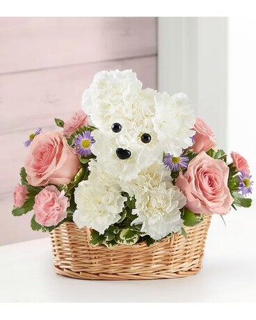 Precious Pup Flower Arrangement