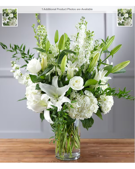 ELEGANT WHITE GARDEN VISTA Flower Arrangement