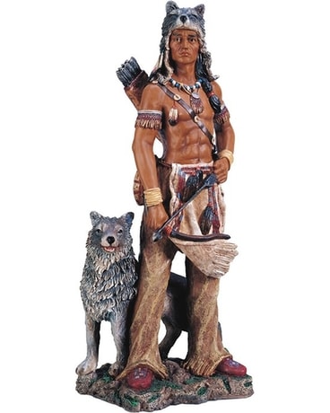 Indian Warrior With Wolf Gifts