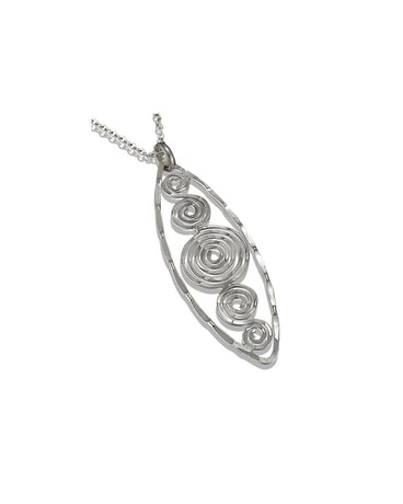 Spirals in Frame Long Necklace Gifts