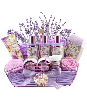 Bath and Body Lavender Lilac Spa Gift Set Gifts