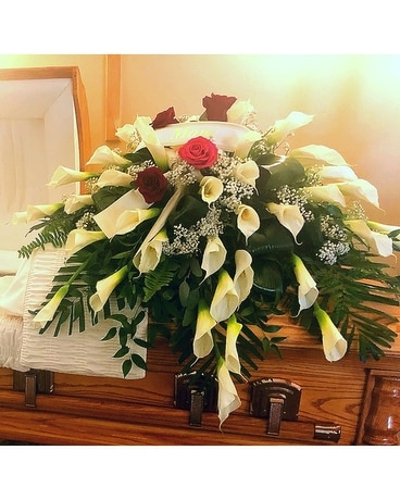 Calla Lily spray Funeral Casket Spray Flowers
