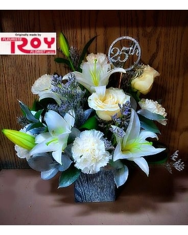 25th Wedding Bouquet Flower Arrangement