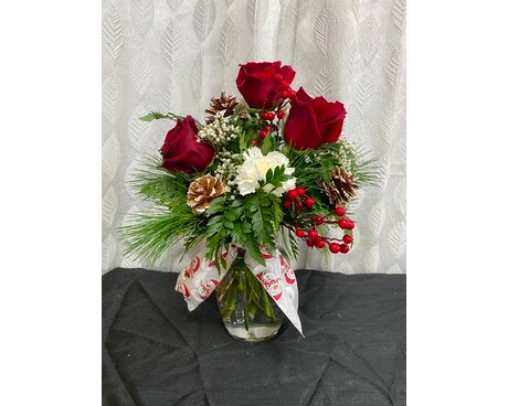 Christmas Vase Arrangement Flower Arrangement